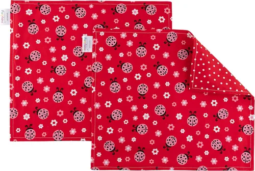 Vista 21 de Funkins - Manteles individuales de tela reutilizables para niños y loncheras, reutilizables, ecológicos, 15 x 13 pulgadas, 2 capas, gruesos
