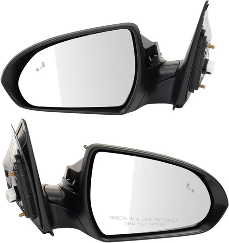 Vista 173 de TRQ Conjunto de 2 piezas de espejo lateral para conductor y pasajero, ajuste eléctrico, sin calefacción, sin memoria, color negro, compatible