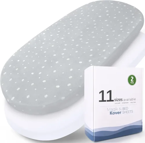 Vista 11 de Sábanas ajustadas para Pack and Play - Compatibles con Pamo Babe, Baby Trend, Graco, ADOVEL, Dream On Me y otros, cubierta de colchón para corralito