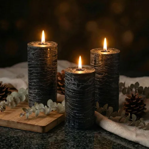 Vista 63 de Richland Juego de 2 velas de pilar azul claro de 3 x 9 pulgadas sin perfume para bodas, hogar, vacaciones, relajación, iglesia spa