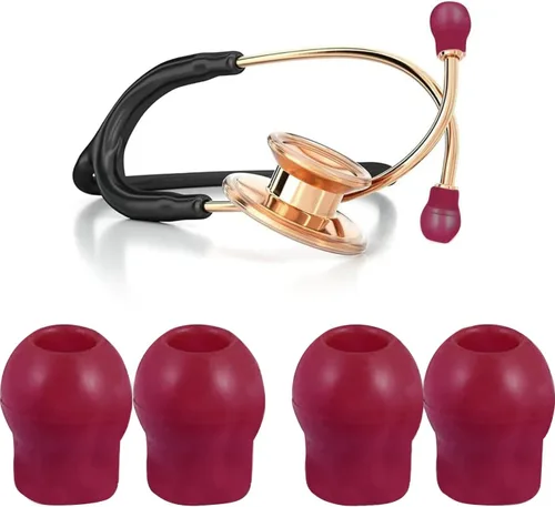 Vista 11 de Piezas de oreja de MDF, reemplazo de puntas de oreja de sellado suave compatibles con accesorios de estetoscopio MDF (negro)