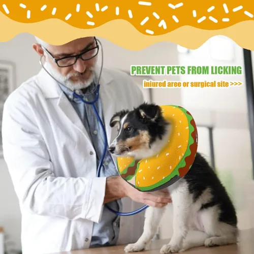 Vista 3 de Dog Donut Collar Protective Inflatable Dog Cones for Medium Dogs, Cats Dogs E Collar Cones, Soft Dog Cone Alternative After Surgery Not Impede Vision