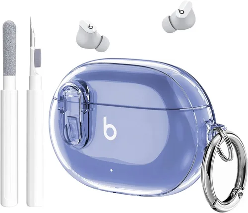Vista 8 de Funda para Beats Studio Buds/Studio Buds Plus 2021/2023 con clip de cierre para hombres, GARTOO con kit de limpieza, funda protectora y lápiz