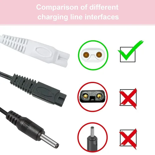 Vista 3 de Afeitadora para mujer, cable de carga USB compatible con acabado táctil, cuerpo impecable, recargable, afeitadora para mujer, recortadora eléctrica