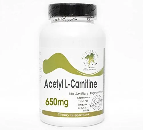 Acetil L-Carnitina 650mg ~ 90 Cápsulas - Sin Aditivos ~ Naturetition Supplements