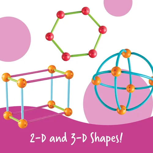 Vista 7 de Learning Resources ¡Sólidos geométricos visibles, sumérgete en formas! Un mar de geometría construible, desarrolla el reconocimiento de formas