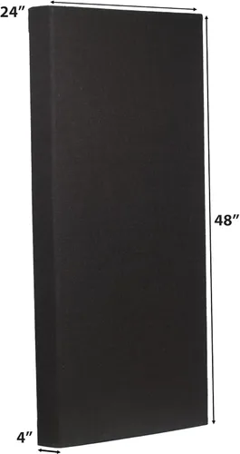 Vista 3 de ATS Acoustics Panel acústico absorbente de sonido 24" x 48" x 4" borde biselado (negro)
