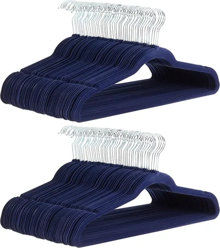 Vista 19 de Yaxa Basics - Ganchos finos de terciopelo antideslizantes para trajes, paquete de 30, color negro