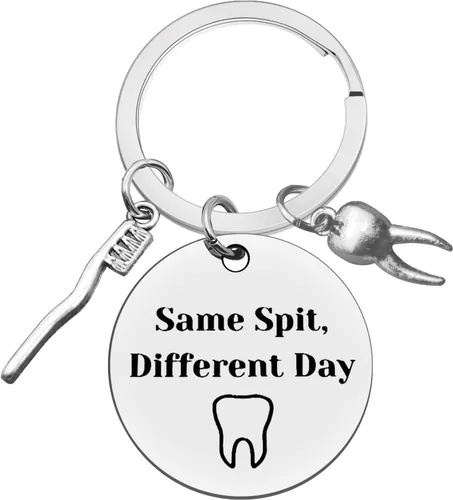 Xiahuyu Regalos para dentistas para mujeres y hombres, regalo de higienista dental, llavero de día diferente, regalo de asistente dental, regalo