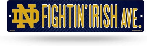 Vista 10 de NCAA Rico Industries Placa de calle de plástico Placa de calle de plástico de 4" x 16" Color del