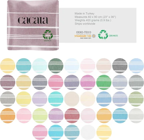 Vista 150 de Cacala Toallas de cocina 100% algodón turco, altamente absorbentes, suaves, de secado rápido, con lazo para colgar, para gimnasio, yoga, baño