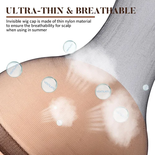 Vista 4 de MORGLES 20 gorras de peluca negras HD para hombres y mujeres, gorras de peluca de nailon elástico para encaje frontal