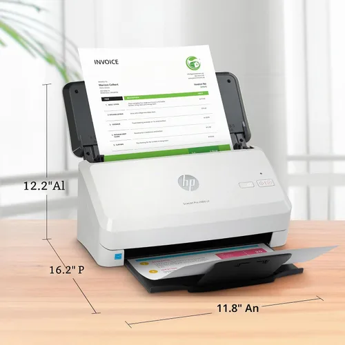 Vista 5 de HP ScanJet Pro 2000 s2, escáner rápido de 2 caras con alimentador automático de documentos, lo mejor para pequeñas empresas (6FW06A)