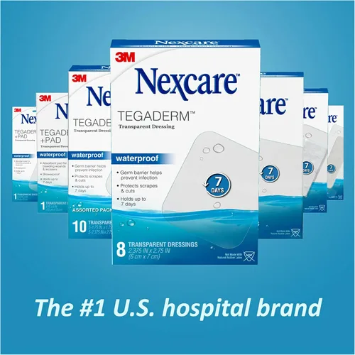 Vista 8 de Nexcare Tegaderm, apósito transparente, H1626, paquete de de 1, 1, 1