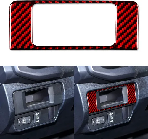 Vista 29 de NVCNX Real Premium Fibra de carbono compatible con Toyota Tacoma 2016-2017 Accesorios Car Dash Bed Interruptor de luz Panel Panel Cubierta
