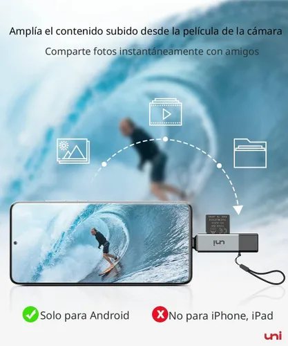 Vista 4 de uni Lector de tarjetas SD, adaptador USB C a tarjeta Micro SD de alta velocidad USB 3.0 con ranuras duales, lector de tarjetas de memoria