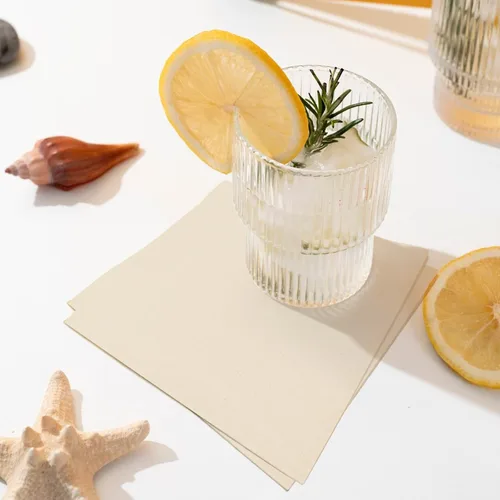 Vista 5 de 300 unidades de servilletas blancas lechosas para bebidas, servilletas de cóctel blancas lechosas de 2 capas, servilletas desechables para fiesta