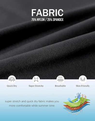 Vista 6 de SANTINY Women's Swim Board Shorts with Pockets UPF50+ Quick Dry 2.5'' Beach Bathing Suit Shorts for Women