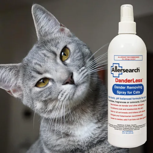 Vista 7 de Allersearch Spray eliminador de caspa sin caspa para gatos