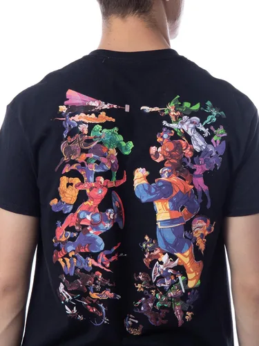 Vista 3 de Marvel - Camiseta de manga corta con cuello redondo para hombre, diseño de los Vengadores de los Vengadores