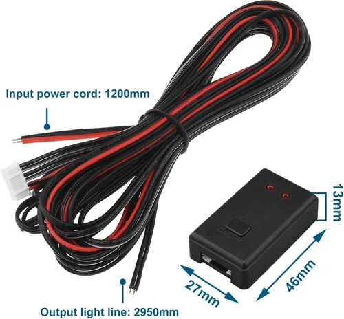 Vista 4 de Controlador estroboscópico de flash LED DC12V 2 maneras 48W caja de coche kit de módulo intermitente con paquete de cables para motocicleta, coche