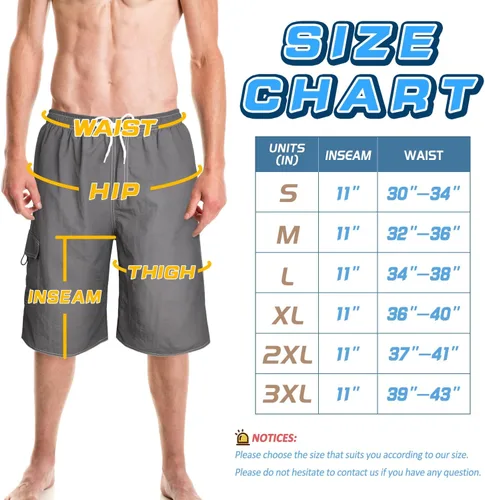 Vista 2 de Traje de baño para hombre, de secado rápido, con forro de malla, divertido traje de baño