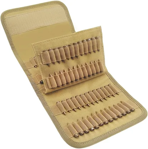 Vista 8 de 100 rondas Molle Rifle Pistol Cartucho de bala Bolsa de munición para municiones, soporte de almacenamiento para bolsa de almacenamiento para .22 LR