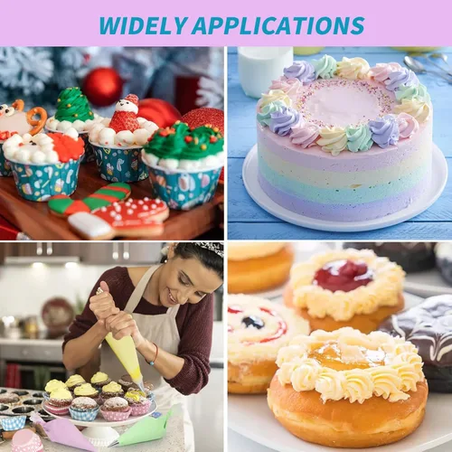 Vista 7 de firstake Bolsas de tubería de 16 pulgadas - 100 piezas Bolsas de tubería desechables, bolsas de pastelería grandes, bolsas de glaseado engrosadas