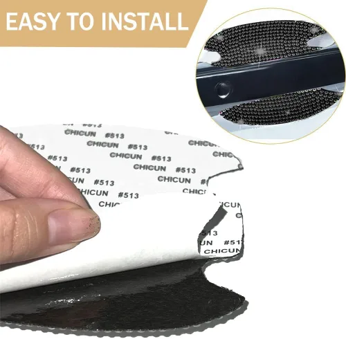 Vista 3 de 8 piezas de pegatinas protectoras con diamantes de imitación para manija de puerta de auto, protector de entrada de puerta de auto con adornos