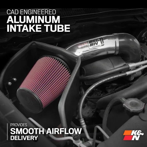 Vista 5 de K&N - sistema de admisión de aire frío: Alto rendimiento, aumenta la potencia: Compatible con Dodge/RAM 2009-2019 (1500, 2500, 3500, 1500 Classic)