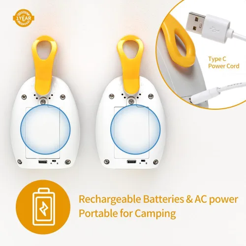 Vista 3 de Monitor de audio para bebés TimeFlys Paladin, versión actualizada, portátil, recargable, alcance extra largo de hasta 2000 pies, luz nocturna