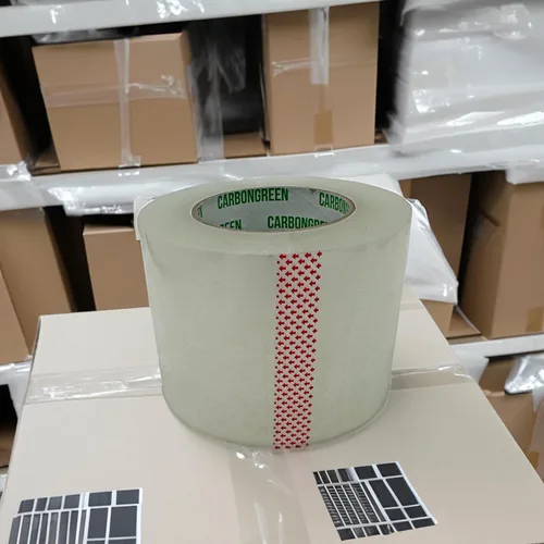 Vista 2 de Paquete de 2 cintas de embalaje resistentes, transparentes, 4 pulgadas de ancho, 0.106 in de grosor, 145 yardas de longitud de rollo Mega Roll