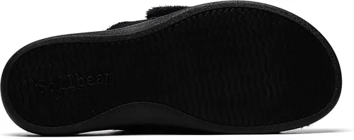 Vista 6 de SOLLBEAM Pantuflas peludas con soporte de arco para mujer, sandalias ortopédicas para el talón