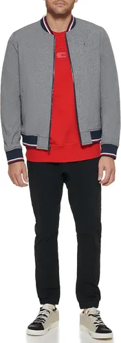 Vista 2 de Tommy Hilfiger Chaqueta bomber ligera de punto acanalado para hombre