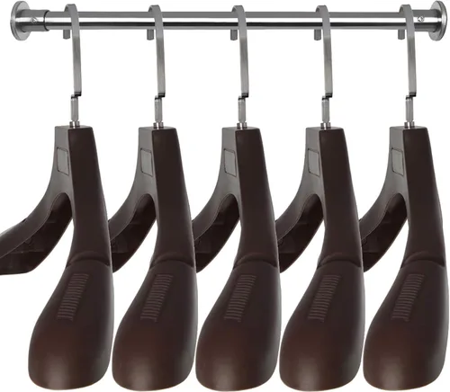 Vista 19 de DEDU Perchas de traje para hombres, paquete de 10 perchas para suéteres, sin protuberancia, antideslizantes, ancho de 17.7 pulgadas, perchas