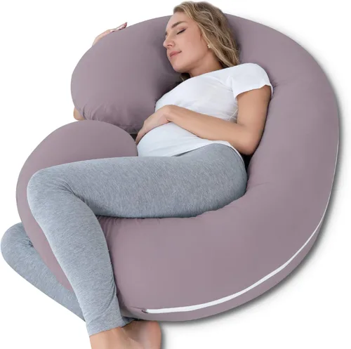 Vista 18 de INSEN Almohada de embarazo refrescante, almohada de maternidad para mujeres embarazadas (azul refrescante)