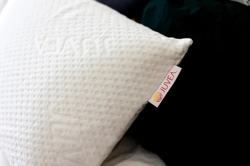 Vista 3 de JUVEA Elevate - Paquete de 2 almohadas de látex Talalay natural con funda de Tencel, almohada alta transpirable y de apoyo para una buena noche