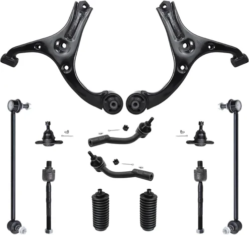 Vista 30 de Detroit Axle – 12 brazos de control superiores e inferiores delanteros con rótulas, barras de unión exteriores e interiores con topes, barras