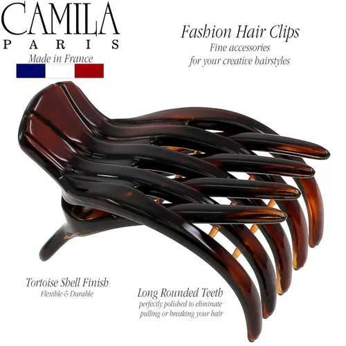 Vista 5 de Camila Paris CP3540 - Pinza para el cabello francesa para mujer, pinzas laterales para el cabello, pinzas para el cabello de 2 pulgadas para niñas