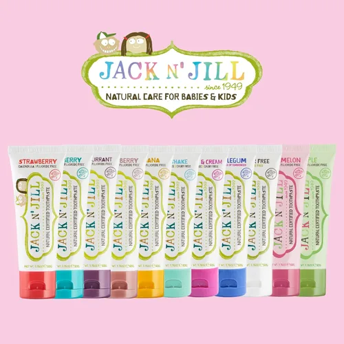 Vista 7 de Jack N' Jill Pasta de dientes natural para niños pequeños, pasta de dientes de entrenamiento sin flúor para niños pequeños de 1 a 3 años, 40%