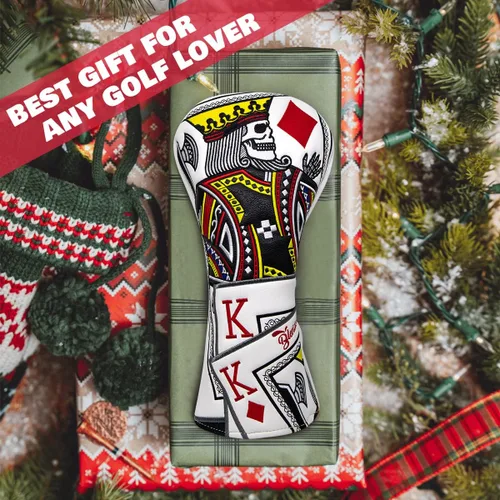 Vista 7 de Fundas para palos de golf, cubierta de piloto de diamante de póquer, cubierta de madera de Fariway, 3 cubiertas híbridas de madera, cubierta