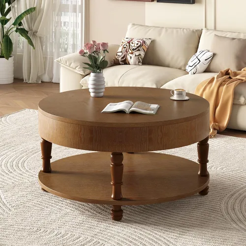 Vista 38 de KEVINSPACE Mesa auxiliar negra con borde dorado en la parte inferior, mesa de centro redonda para espacios pequeños, mesa auxiliar de madera mesita