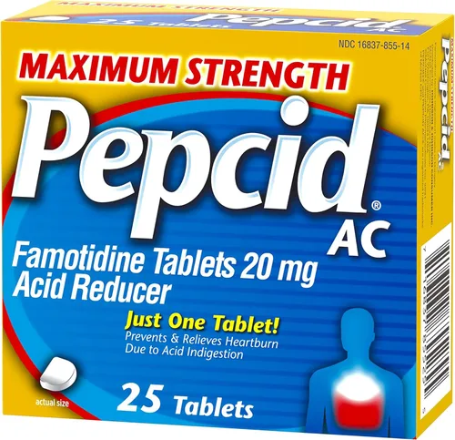 Vista 16 de Pepcid AC - Tabletas de alivio de acidez estomacal de máxima potencia, medicamentos de venta libre que previene y alivia la acidez estomacal