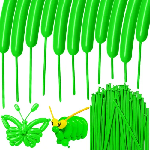 Vista 19 de 100Pcs Globos Negros 260, Globos Largos para Atar Arco de Globos, Globos Largos y Finos para Torcer Globos de Animales, Globos para Cumpleaños