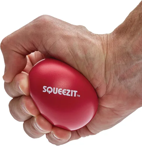 Vista 3 de Unique Sports Pelotas Squeeze-It para terapia de codo de tenis - 3 niveles de resistencia rojo