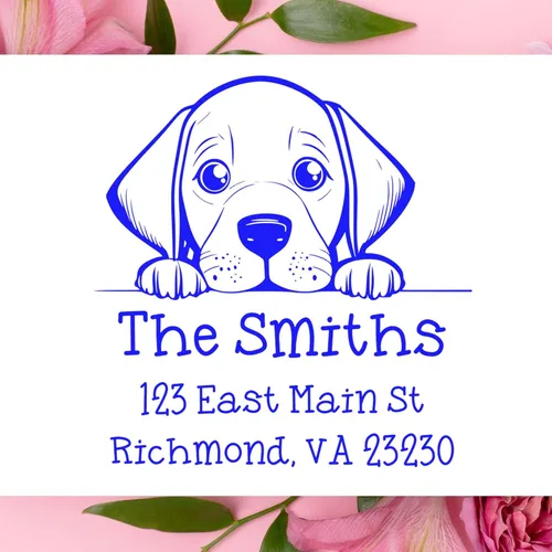 Vista 38 de Sello de alta calidad para cachorros Airedale Terrier – Sello de dirección personalizado – Ideal para los amantes de los perros – Elección de 5