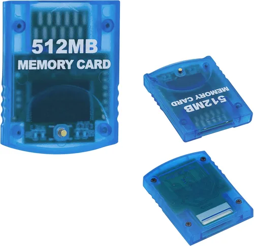 Tolesum Memory Card 512MB8192 Blocks 4 Data Areas for Gamecube and Wii Console Blue 512MB