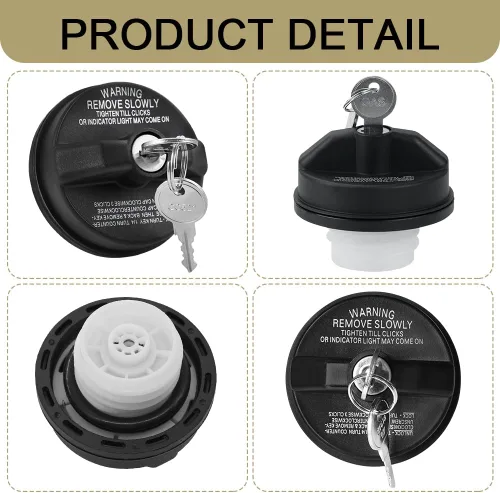 Vista 3 de Tapa de gasolina con bloqueo, tapa de combustible con bloqueo, cubierta antirrobo del tanque de combustible con llave compatible con Toyota 4Runner