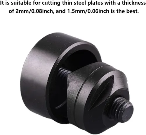 Vista 7 de Agujero de perforación de chapa, abridor de agujero de acero para perforadora de chapa QM (1.181 in)