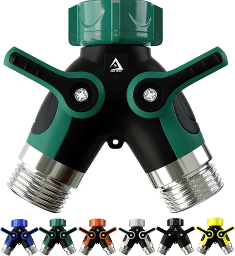 Vista 12 de DBR Tech® Divisor de Manguera de 2 Vías, Conector Metálico Resistente, Divisor de Manguera de Jardín de Dos Vías, Adaptador de Bib de Grifo de Flujo